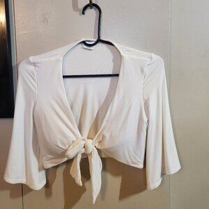 Klassy Network Brami Built In Bra Crop Top Tie Front